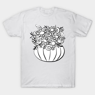 Color Me | A Vase of Flowers You Color | Cherie's Art Original (c)2021 T-Shirt